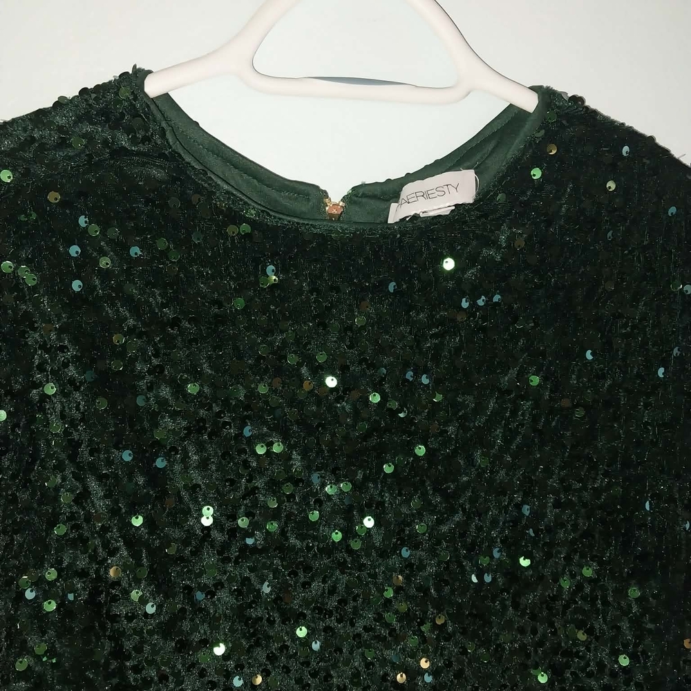 Green Sequin Maxi Dress
